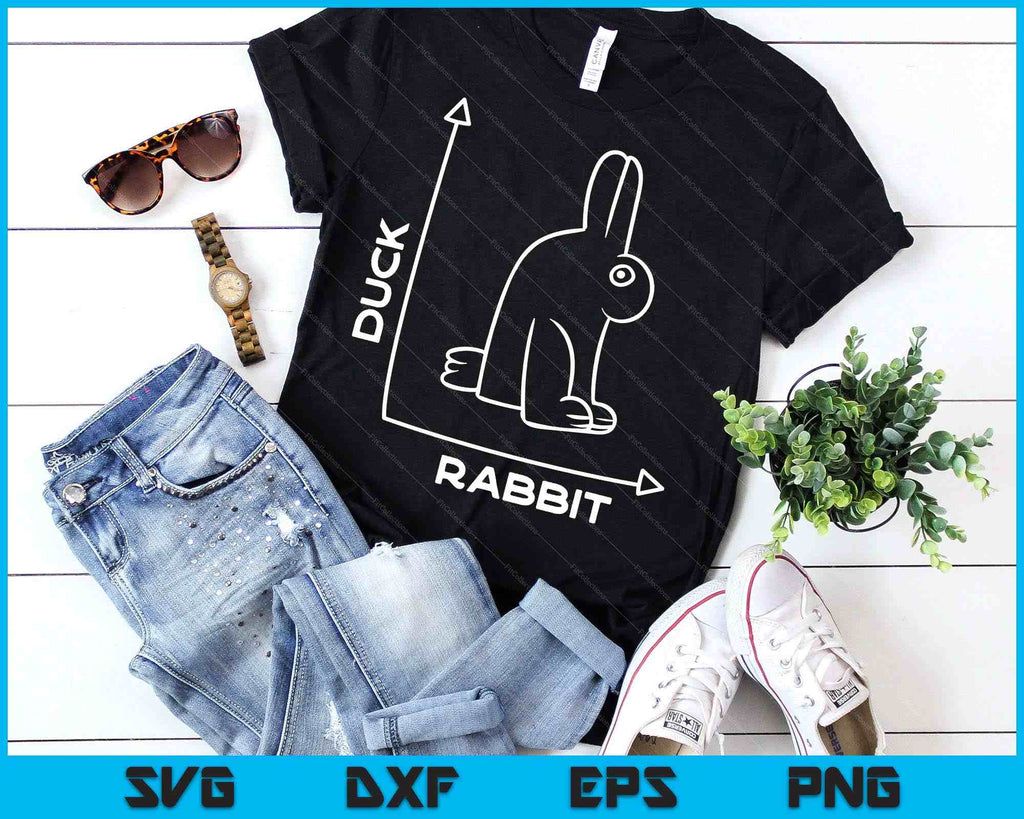 Duck Rabbit Funny Joke Bunny Optical Illusion Pun SVG PNG Digital File ...