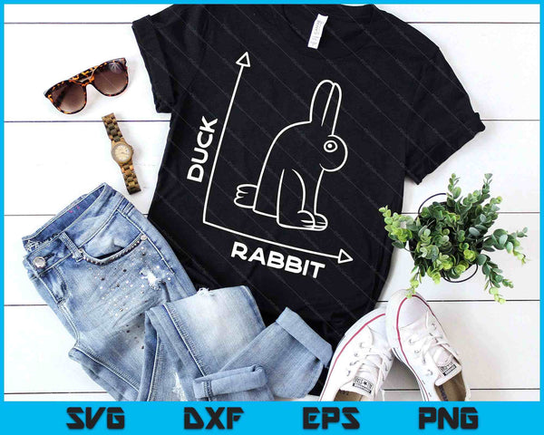 Duck Rabbit Funny Joke Bunny Optical Illusion Pun SVG PNG Digital Printable Files
