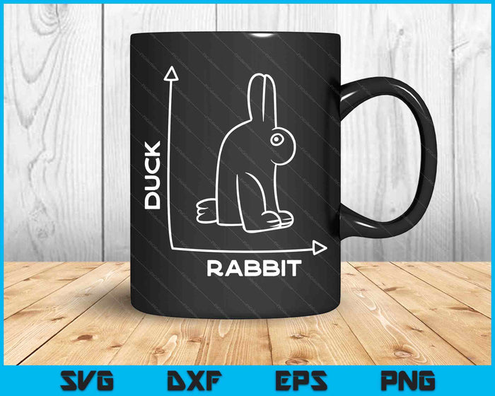 Duck Rabbit Funny Joke Bunny Optical Illusion Pun SVG PNG Digital Printable Files