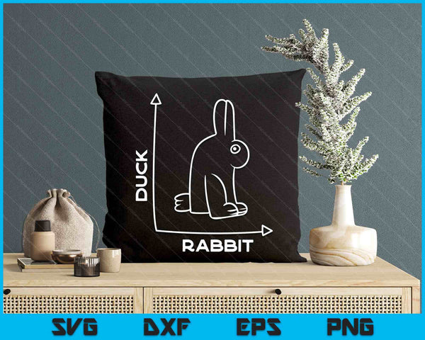 Duck Rabbit Funny Joke Bunny Optical Illusion Pun SVG PNG Digital Printable Files
