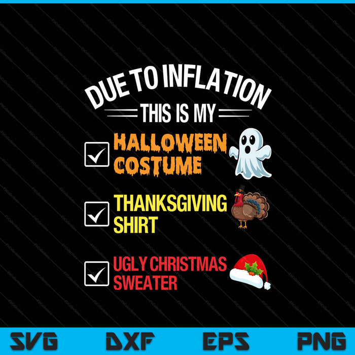 Due To Inflation This My Halloween Costume Funny SVG PNG Digital Printable Files