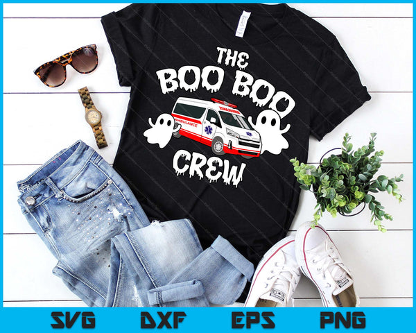 EMT Paramedic EMS Boo Boo Crew Ambulance Ghost Halloween SVG PNG Digital Printable Files