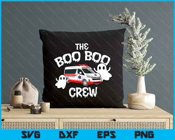 EMT Paramedic EMS Boo Boo Crew Ambulance Ghost Halloween SVG PNG Digital Printable Files