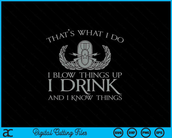 EOD I drink and I know things parody SVG cut file