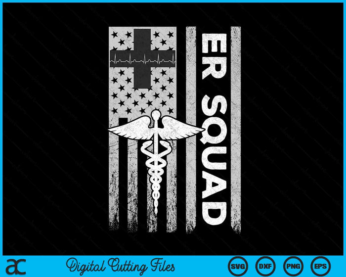 ER Nurse Doctor Emergency Room Hospital Squad SVG PNG Digital Cutting File