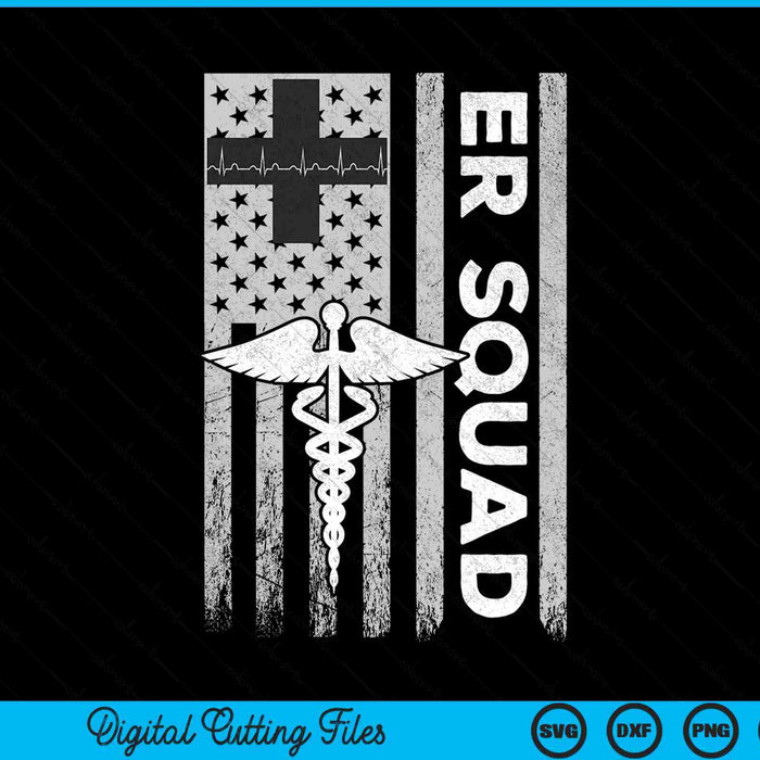 ER Nurse Doctor Emergency Room Hospital Squad SVG PNG Digital Cutting File