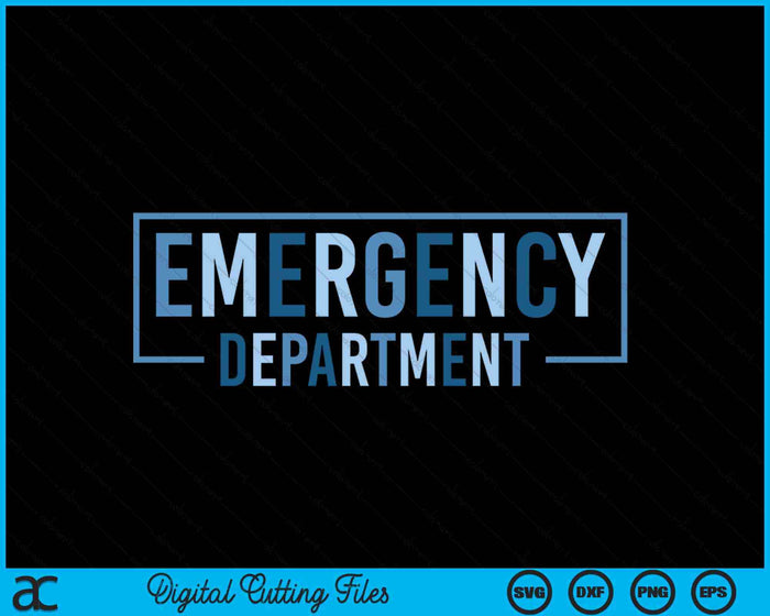 ER Tech Emergency Department Technician Emergency Nurse SVG PNG Digital Cutting File