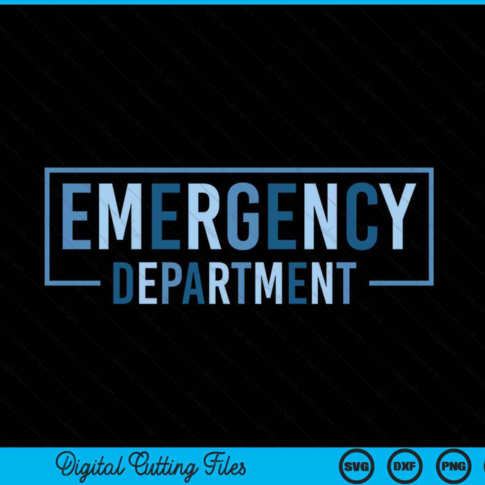 ER Tech Emergency Department Technician Emergency Nurse SVG PNG Digital Cutting File