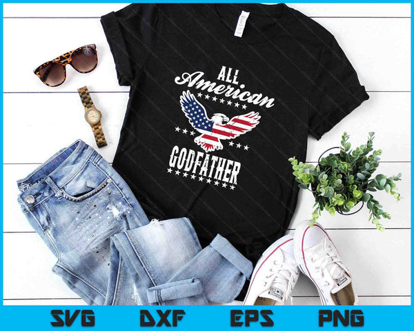 Eagle 4th Of July Fathers Day USA Godfather SVG PNG Digital Printable Files
