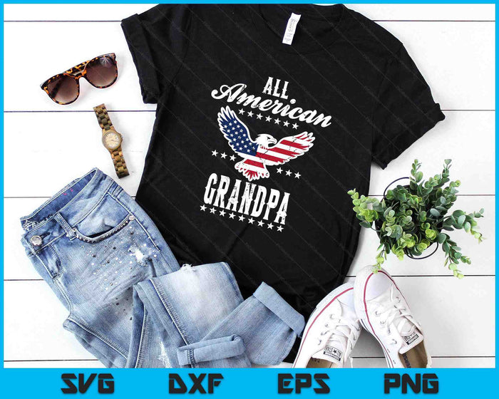 Eagle 4th Of July Fathers Day USA Grandpa SVG PNG Digital Printable Files