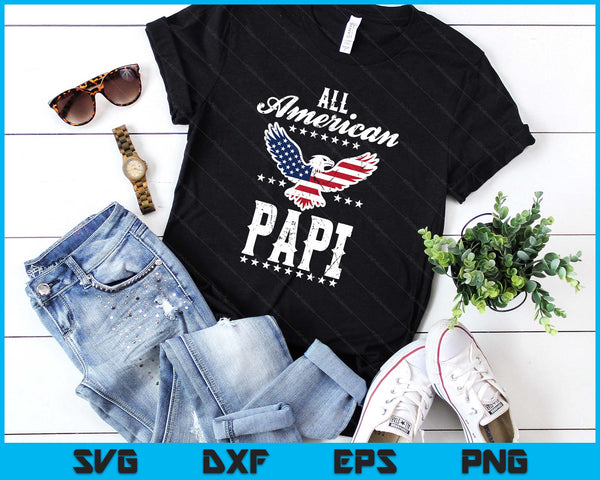Eagle 4th Of July Fathers Day USA Papi SVG PNG Digital Printable Files