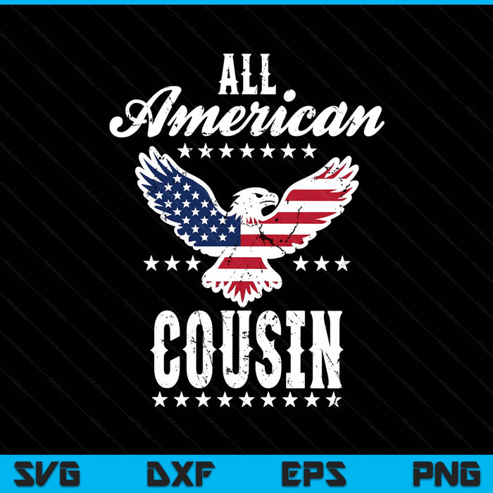 Eagle 4th of July Mothers Day USA cousin SVG PNG cut file for Cricut