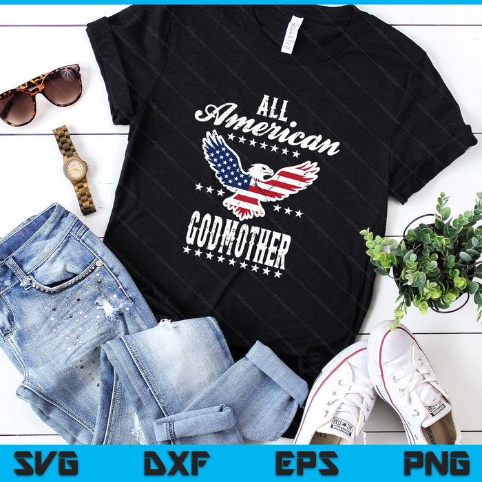 Eagle 4th Of July Mothers Day USA Godmother SVG PNG Digital Printable Files