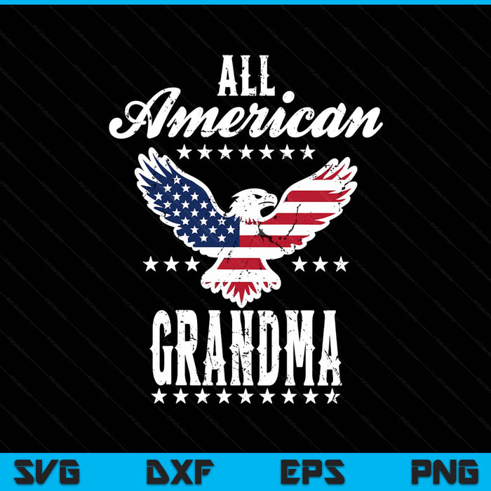 Eagle 4th of July Mothers Day USA grandma SVG cut file