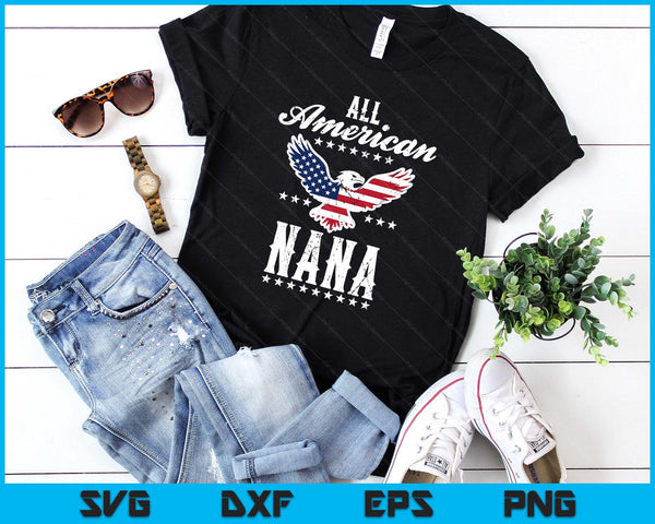 Eagle 4th Of July Mothers Day USA Nana SVG PNG Digital Printable Files