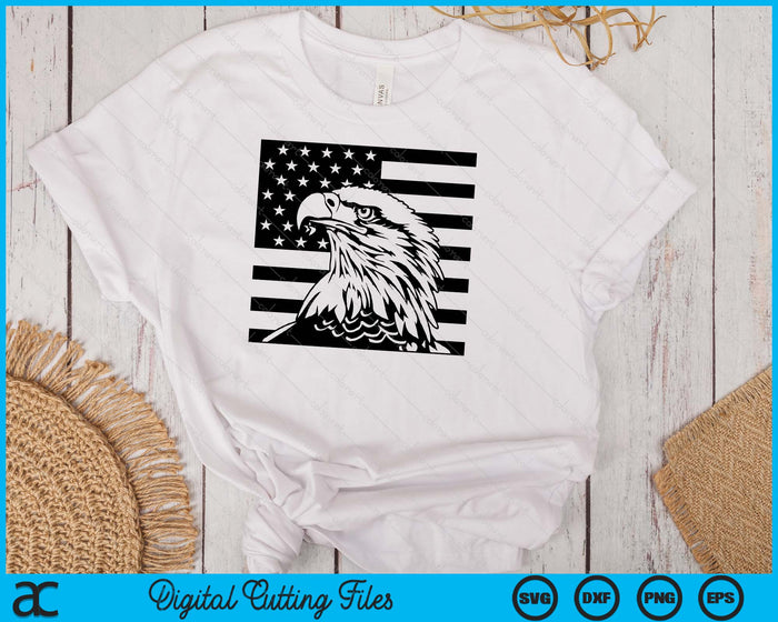 Eagle With American Flag 4th Of July SVG PNG Digital Cutting Files