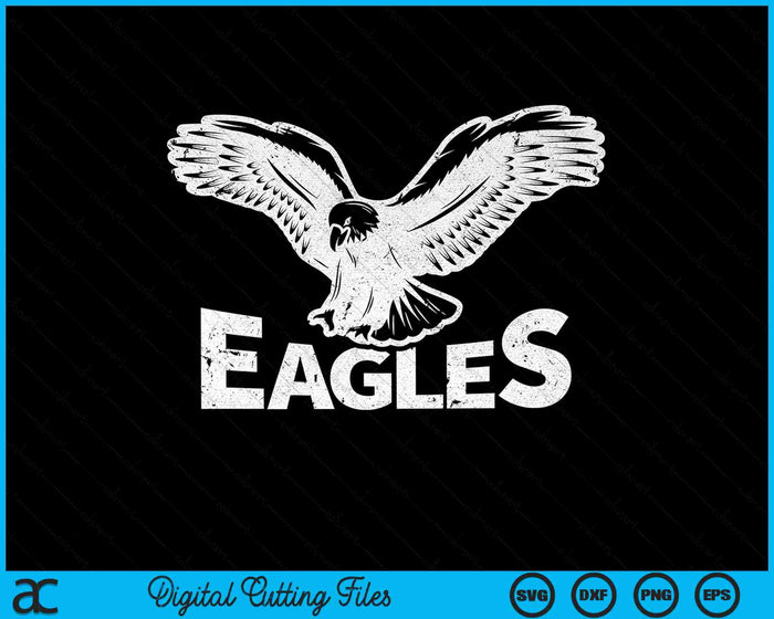 Águilas vuelan águilas vintage pájaro volador inspirador SVG PNG archivos de corte digital