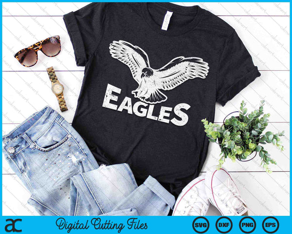 Eagles Fly Vintage Eagles Flying Bird inspirerende SVG PNG digitale snijbestanden
