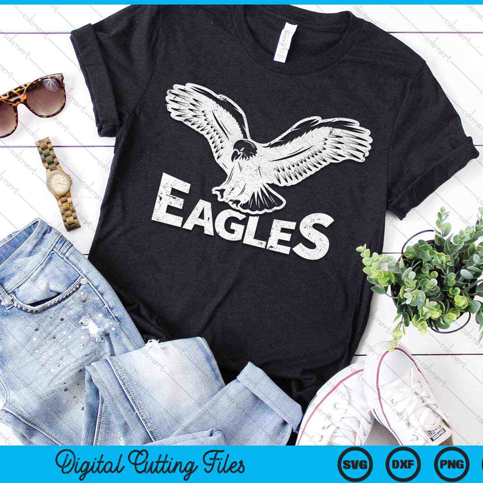 Eagles Fly Vintage Eagles Flying Bird inspirerende SVG PNG digitale snijbestanden