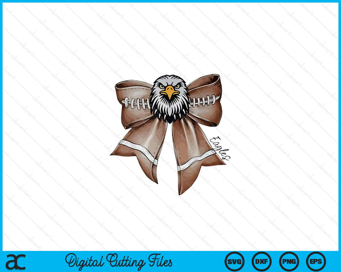 Eagles Football Bow School Spirit Eagles SVG PNG Digital Printable Files