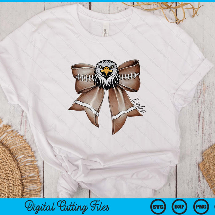 Eagles Football Bow School Spirit Eagles SVG PNG Digital Printable Files