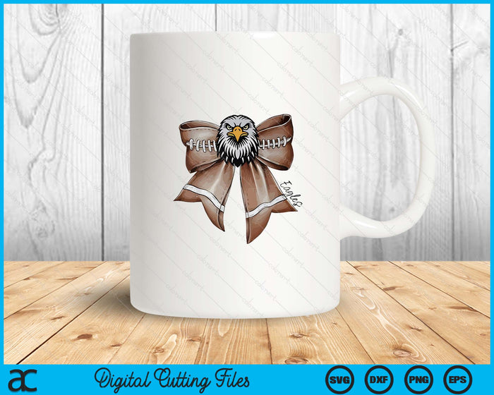 Eagles Football Bow School Spirit Eagles SVG PNG Digital Printable Files
