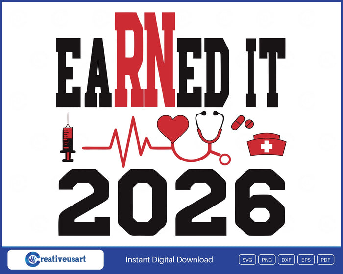 EaRNed It 2026 nurse SVG design