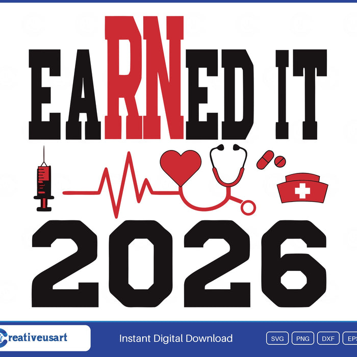 EaRNed It 2026 nurse SVG design