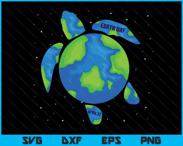 Dag van de Aarde 2024 Herstel de aarde zeeschildpad kunst Save The Planet SVG PNG digitale afdrukbare bestanden
