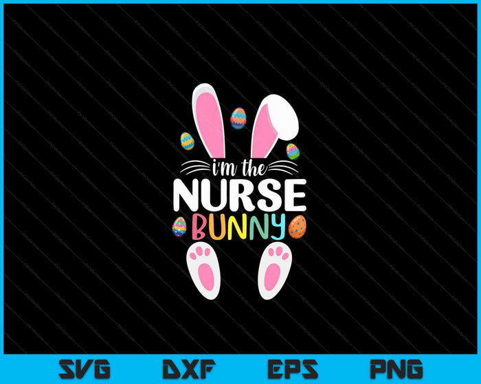 Easter Nurse Bunny Oren Verpleging Easter Egg Stethoscoop Vrouwen SVG PNG Digitale Snijbestanden