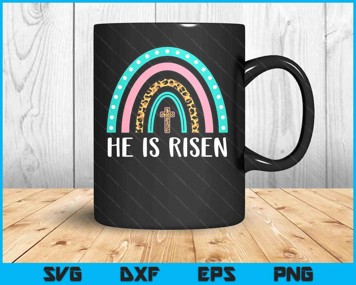 Easter Rainbow He Is Risen Religious Christian SVG PNG Digital Printable Files