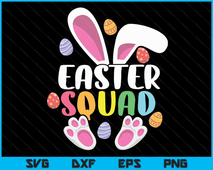 Easter Squad Family Matching Easter Day Bunny Egg Hunt Group SVG PNG Digital Cutting Files