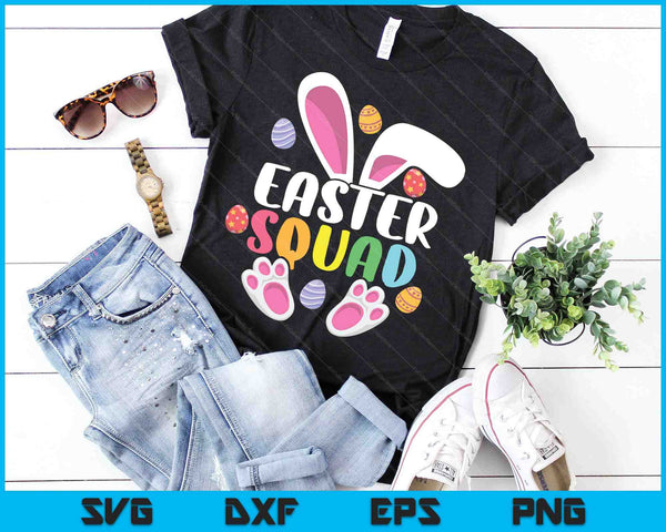 Easter Squad Family Matching Easter Day Bunny Egg Hunt Group SVG PNG Digital Cutting Files