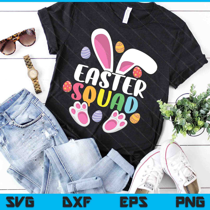 Easter Squad Family Matching Easter Day Bunny Egg Hunt Group SVG PNG Digital Cutting Files