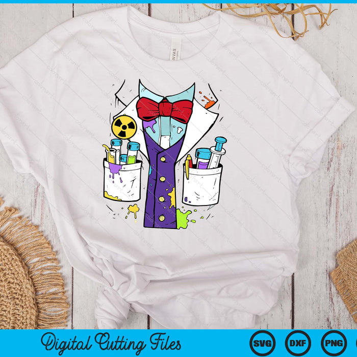 Easy Mad Scientist Halloween Costume Shirt Lazy Halloween SVG PNG Digital Printable Files