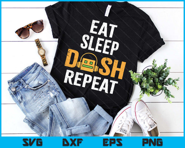 Eat Sleep Dash Repeat Video Game Geometry Dash Gamer Video SVG PNG Digital Printable Files