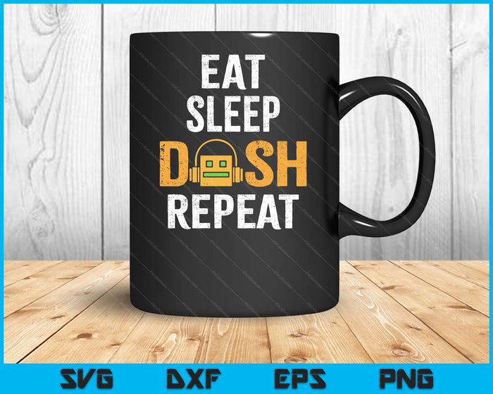 Eat Sleep Dash Repeat Video Game Geometry Dash Gamer Video SVG PNG Digital Printable Files