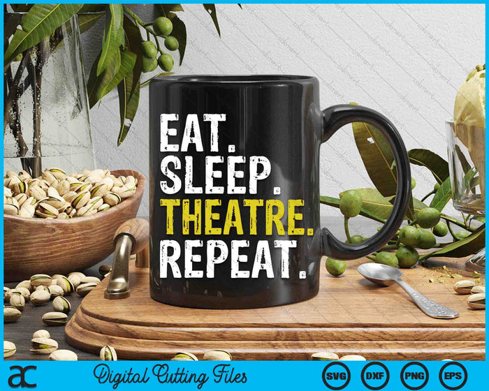 Eet slaaptheater herhaal acteur SVG PNG digitale snijbestanden