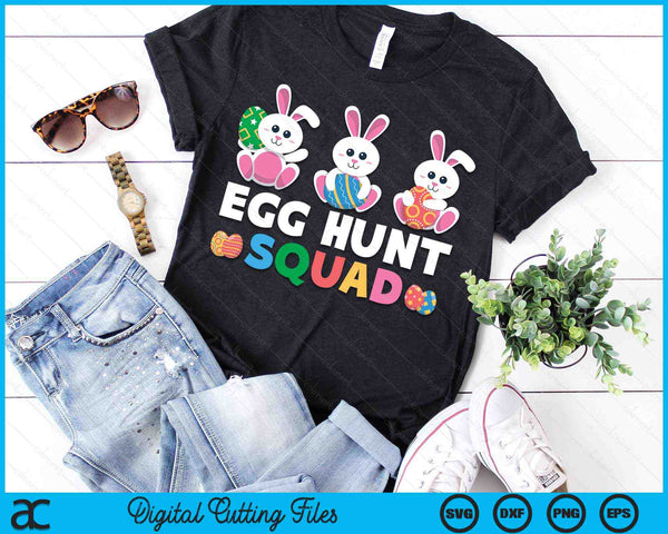 Egg Hunt Squad Bunny Easter Squad Family Matching SVG PNG digitale afdrukbare bestanden