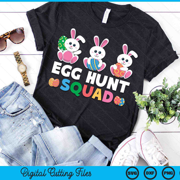 Egg Hunt Squad Bunny Easter Squad Family Matching SVG PNG Digital Printable Files