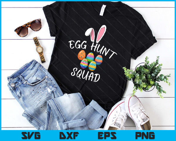 Egg Hunt Squad Funny Easter Day 2024 Egg Hunter SVG PNG digitale afdrukbare bestanden