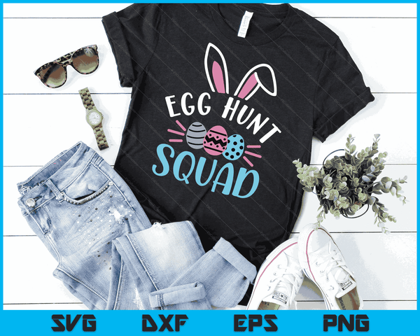 Egg Hunt Squad Shirt Jachtseizoen Grappige Paasdag SVG PNG Digitale Snijbestanden