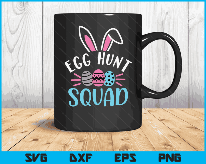 Egg Hunt Squad Shirt Jachtseizoen Grappige Paasdag SVG PNG Digitale Snijbestanden