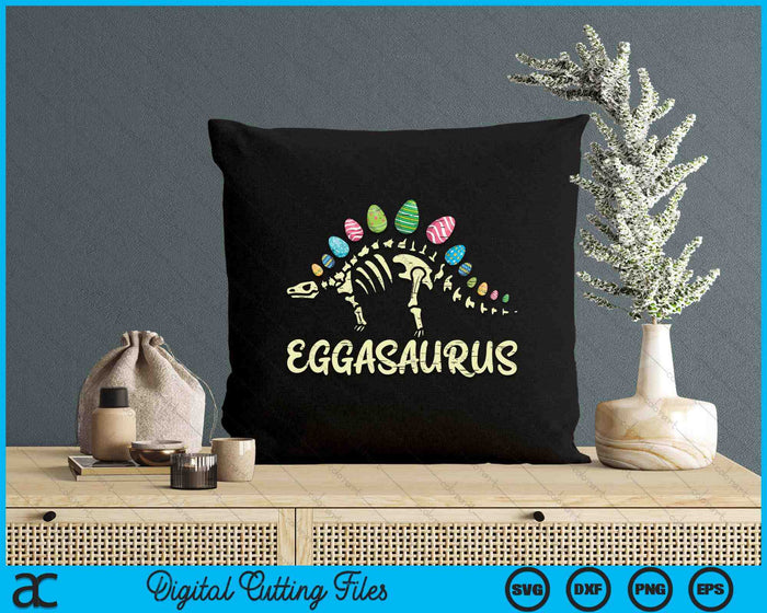 Eggasaurus Easter Stegosaurus Dinosaur SVG PNG Digital Printable Files