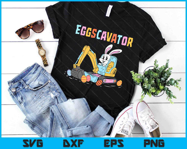 Eggscavator Easter Egg Hunt Construction Trucks SVG PNG Digital Printable Files