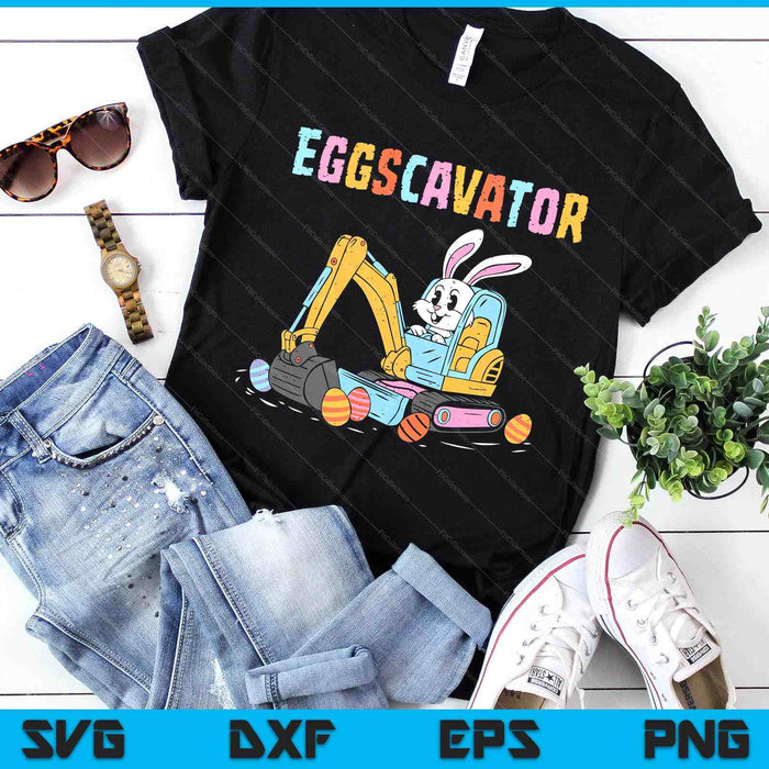 Eggscavator Easter Egg Hunt Construction Trucks SVG PNG Digital Printable Files