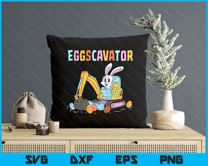 Eggscavator Easter Egg Hunt Construction Trucks SVG PNG Digital Printable Files