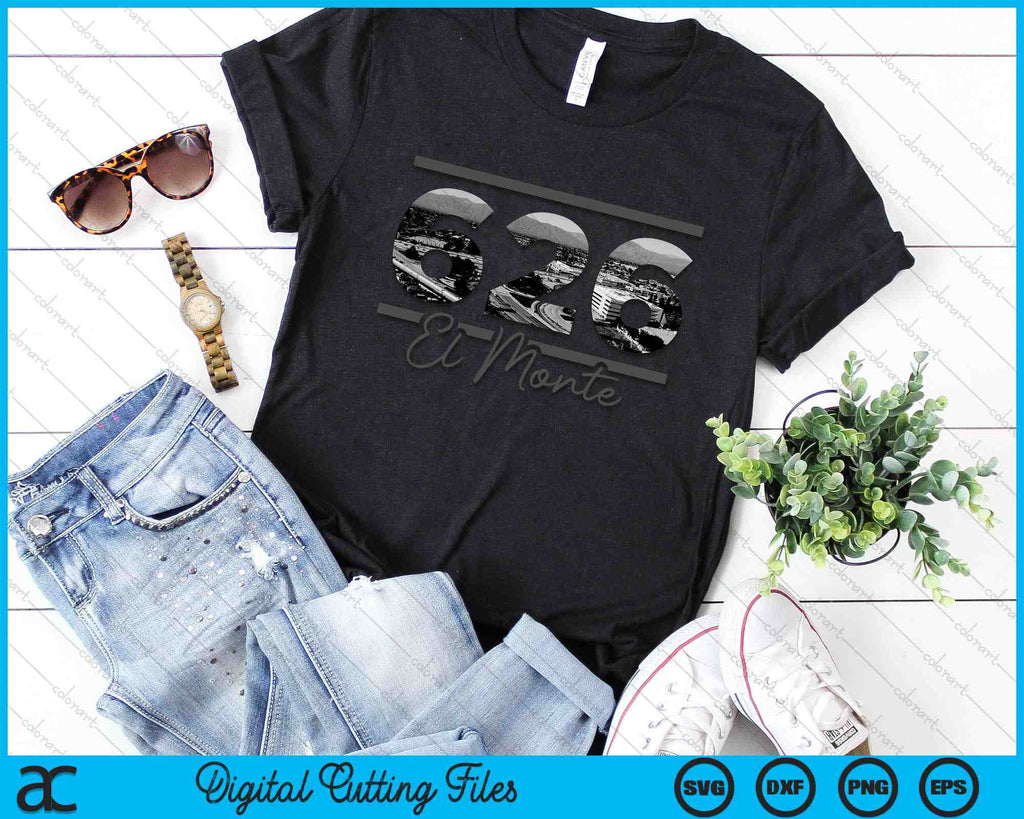 El Monte 626 Area Code Skyline California Vintage SVG Cutting Files ...