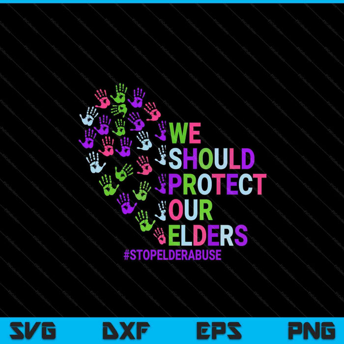 Elder abuse awareness products SVG cut file