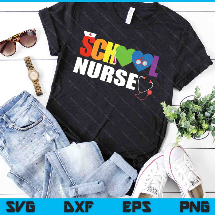Basisschool geregistreerde verpleegster terug naar school verpleegkunde SVG PNG digitale afdrukbare bestanden
